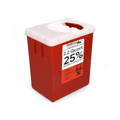 Oakridge Products Transparent Sharps Container for Home Use and Profes