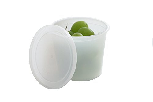 Vito's Famous Deli Container with Lid, 8 Ounce (Pack of 40) | Leak proof | Freezer safe