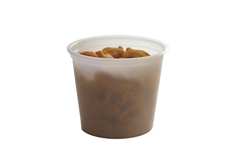 Vito's Famous Deli Container with Lid, 8 Ounce (Pack of 40) | Leak proof | Freezer safe