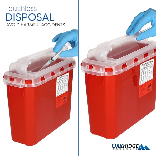 Sharp Object Dispenser Oakridge Products Transparent Sharps Container for Home Use and Profes