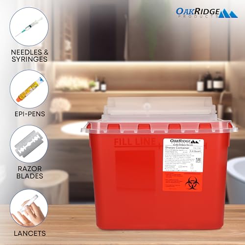 Sharp Container Cdc Oakridge Products Transparent Sharps Container for Home Use and Profes