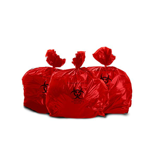 Bulk Priced Heavy Duty Biohazard Bags by The Roll (10 Gallon) (25 Bags)