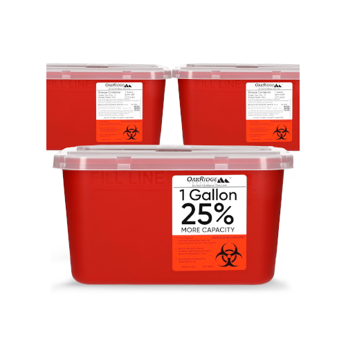 Oakridge Products Large Sharps Container for Home Use and Professional